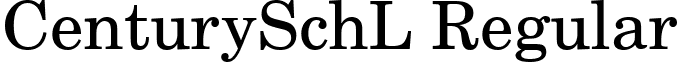 CenturySchL Regular font - CenturySchL.ttf