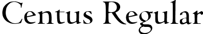 Centus Regular font - CentusRegular.ttf