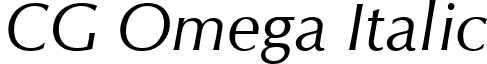CG Omega Italic font - CGOMEGI.TTF
