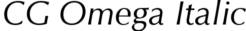 CG Omega Italic font - CGOR46W.TTF