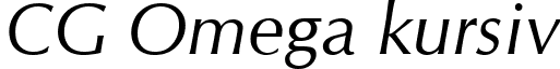 CG Omega kursiv font - CGOmegaItalic.ttf
