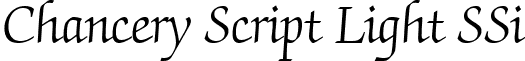 Chancery Script Light SSi font - ChanceryScriptLightSSiLight.ttf