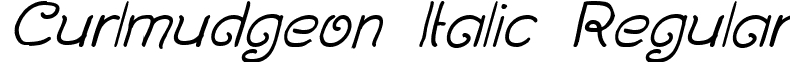 Curlmudgeon Italic Regular font - Curlital.ttf