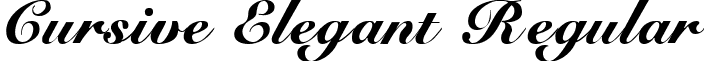 Cursive Elegant Regular font - CursiveElegant.ttf