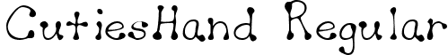 CutiesHand Regular font - CutiesHand.ttf