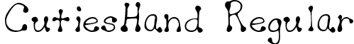 CutiesHand Regular font - cutieshandregular.ttf