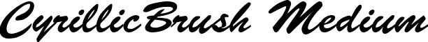 CyrillicBrush Medium font - CYRBASH.ttf