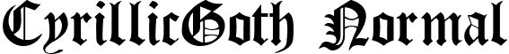 CyrillicGoth Normal font - CYGO____.ttf