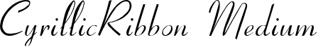 CyrillicRibbon Medium font - CYRRIBON.ttf