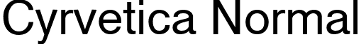 Cyrvetica Normal font - CYV.ttf