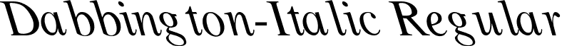 Dabbington-Italic Regular font - Dabbington-Italic.ttf