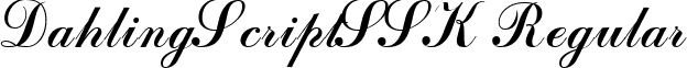 DahlingScriptSSK Regular font - dahlingscriptsskregular.ttf