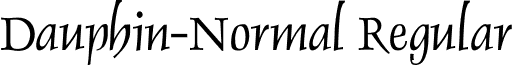 Dauphin-Normal Regular font - DAUPHIN.ttf