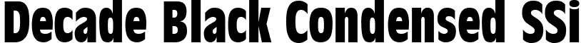 Decade Black Condensed SSi font - DecadeBlackCondensedSSiBlackCondensed.ttf