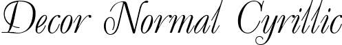 Decor Normal Cyrillic font - Decor Normal Cyrillic font.ttf