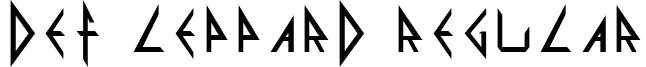 Def Leppard Regular font - DefLeppard.ttf