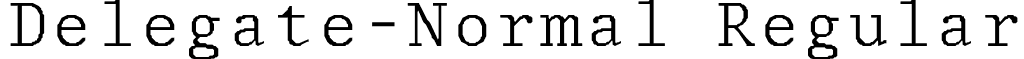 Delegate-Normal Regular font - DELEGAT.ttf