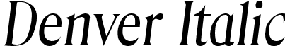 Denver Italic font - DenverItalic.ttf
