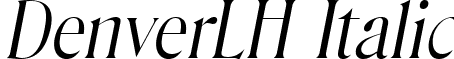 DenverLH Italic font - DenverLHItalic.ttf