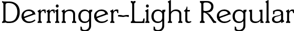 Derringer-Light Regular font - Derringer-Light.ttf