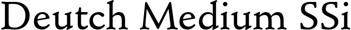 Deutch Medium SSi font - DeutchMediumSSiMedium.ttf