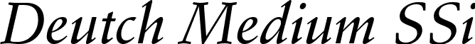 Deutch Medium SSi font - DeutchMediumSSiMediumItalic.ttf