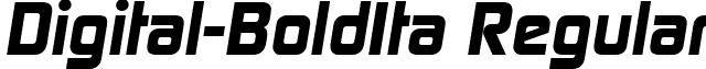 Digital-BoldIta Regular font - Digital-BoldIta.ttf