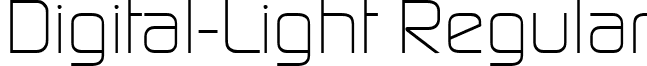 Digital-Light Regular font - Digital-Light.ttf