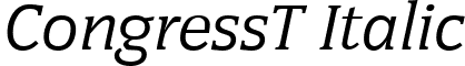 CongressT Italic font - CongressTItalic.ttf