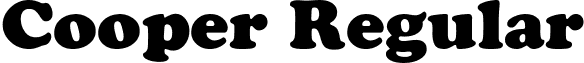 Cooper Regular font - COOPER.ttf