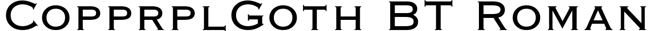 CopprplGoth BT Roman font - CopperplateGothicBT.ttf