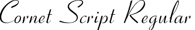 Cornet Script Regular font - CornetScript.ttf