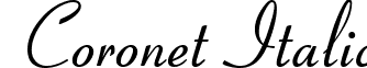 Coronet Italic font - CoronetItalic.ttf