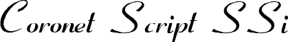 Coronet Script SSi font - CoronetScriptSSiItalic.ttf