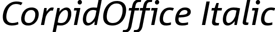 CorpidOffice Italic font - CorpidOfficeItalic.ttf