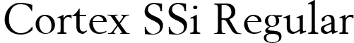 Cortex SSi Regular font - CortexSSi.ttf