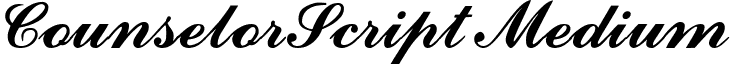 CounselorScript Medium font - CounselorScriptMedium.ttf