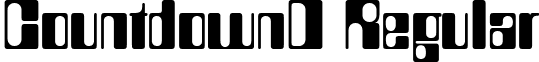 CountdownD Regular font - cntdwnn.ttf