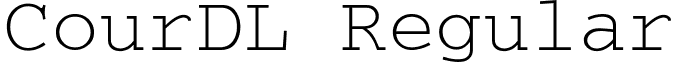 CourDL Regular font - CourDL Regular.ttf