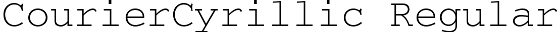 CourierCyrillic Regular font - CRC.ttf