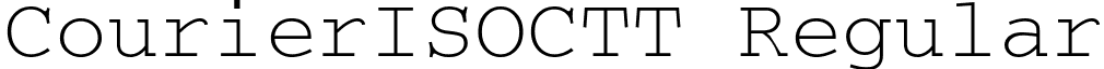 CourierISOCTT Regular font - CRR35__I.ttf