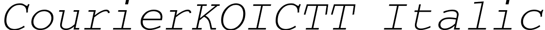 CourierKOICTT Italic font - CourierKOICTT Italic .ttf