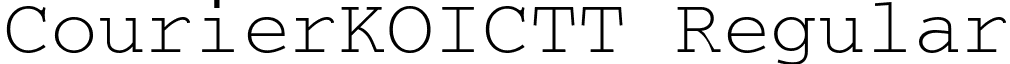 CourierKOICTT Regular font - CRR35__K.ttf