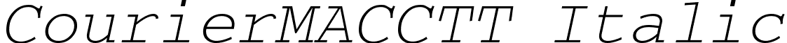 CourierMACCTT Italic font - CRR36__M.ttf