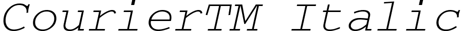 CourierTM Italic font - CourierTMItalic.ttf