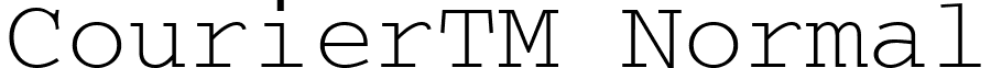 CourierTM Normal font - CourierTMNormal.ttf