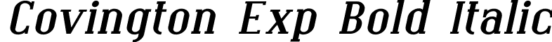Covington Exp Bold Italic font - Coving12.ttf