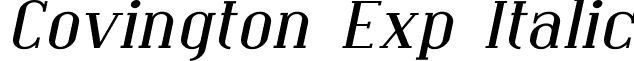 Covington Exp Italic font - Coving10.ttf