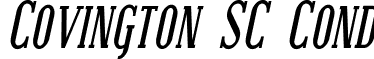 Covington SC Cond font - Covington SC Cond Bold Italic.ttf