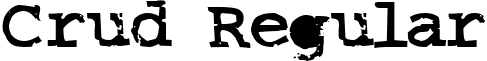 Crud Regular font - CrudRegular.ttf
